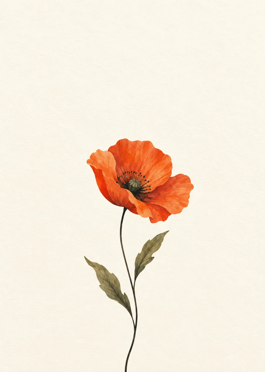 A quiet little thought card design
