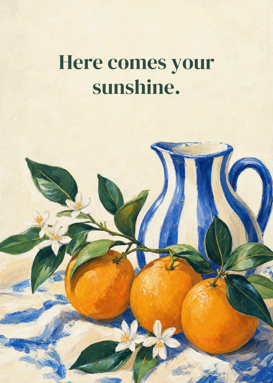 Sunny Citrus card design