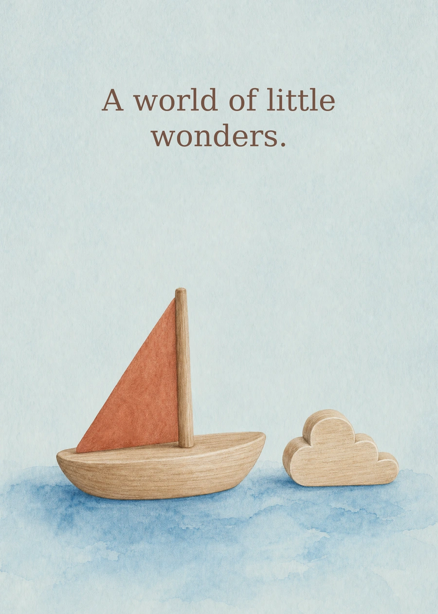 Little Adventures Ahead greeting card artwork: A world of little wonders.